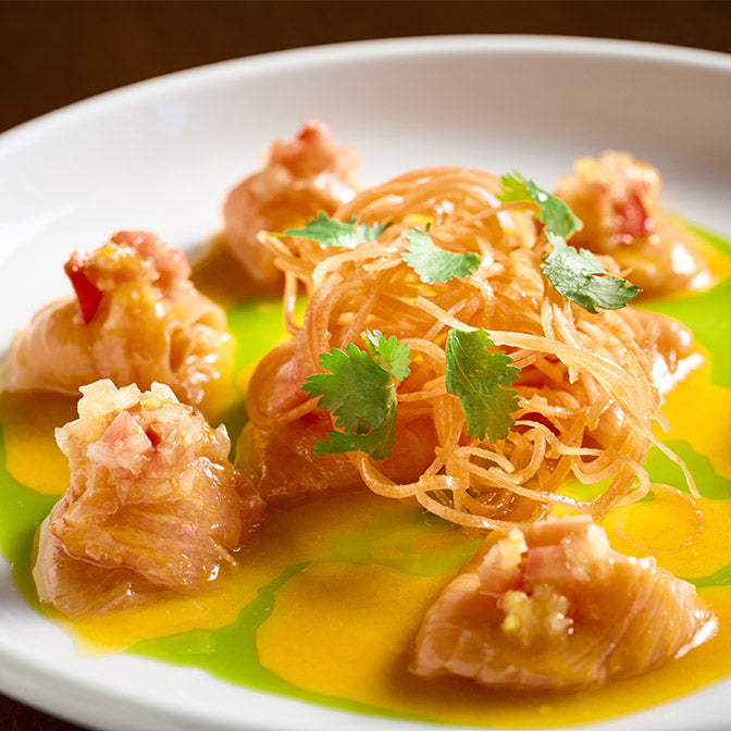 Salmon ceviche